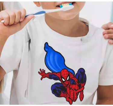 Homem-aranha com T-shirtinfantil azul - TenStickers