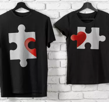 Incompleto sem você combinando camisas para casais - TenStickers