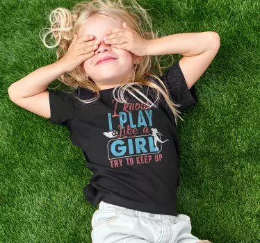 T-shirt jogar como uma menina - TenStickers