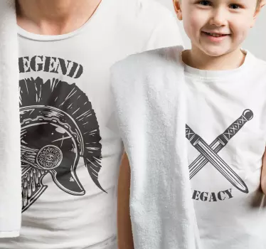 Lenda e legado pai e filho combinando camisas - TenStickers