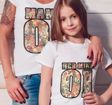 Mamãe e sua mini T-shirtde mãe e filha - TenStickers