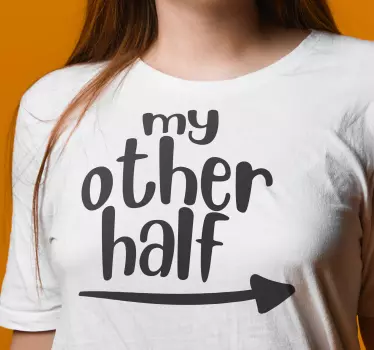 Minha outra metade combinando camisas para casais - TenStickers