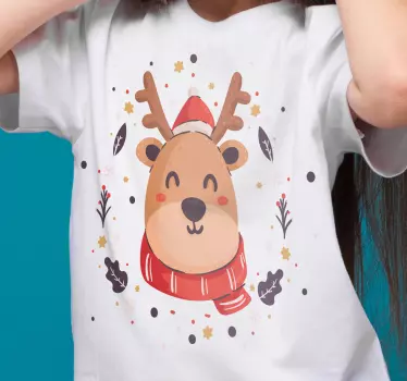 Moletom rosto de rena alegre - TenStickers