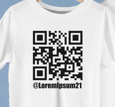 T-shirt personalizada QR Instagram - TenStickers