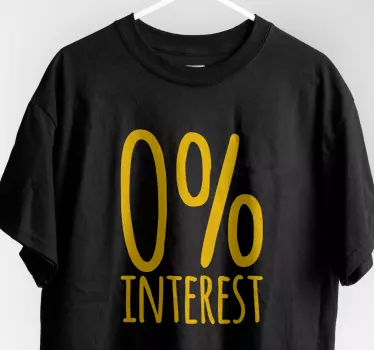 Não estou interessado t-shirt com texto engraçado - TenStickers