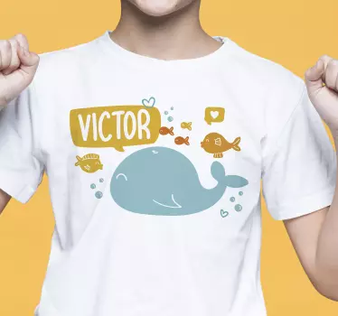 O oceano colorfull e feliz caçoa a camisa - TenStickers