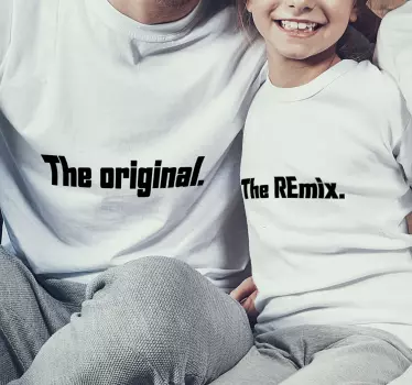 O original e remix de pai e filho combinando camisas - TenStickers