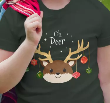 Oh cervos t-shirtsde natal - TenStickers