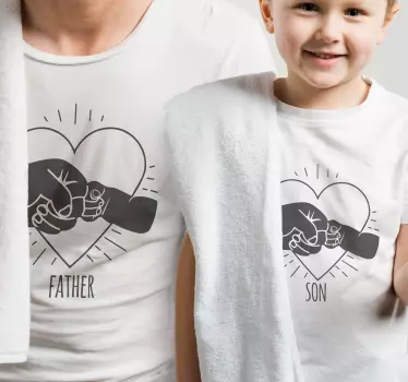 Pai e filho punhos pai e filho combinando camisas - TenStickers
