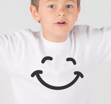 Smiley face T-shirtinfantil - TenStickers