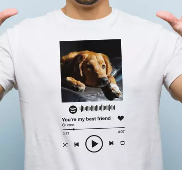 Spotify com t-shirt de texto e imagem - TenStickers