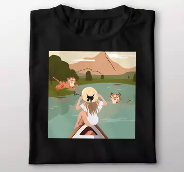 T-shirt aventura com tigres - TenStickers