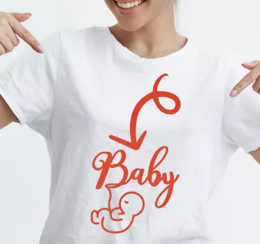 T-shirt bebé anúncio fofo - TenStickers