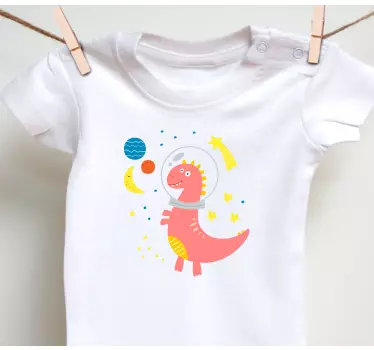 T-shirt bebé aventura do dino espacial - TenStickers