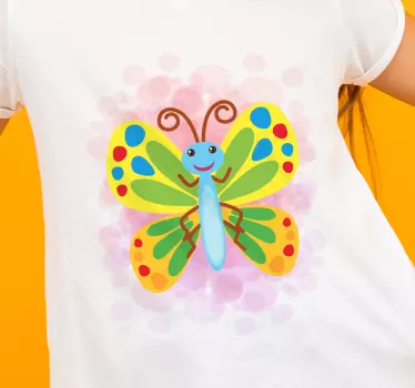 T-shirt bebé borboleta colorida e linda - TenStickers