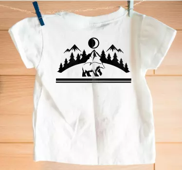 T-shirt cena da montanha do urso - TenStickers