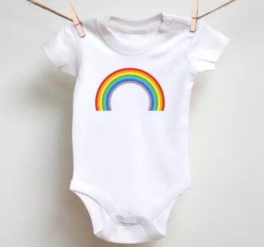 T-shirt bebé com design de arco-íris brilhante - TenStickers