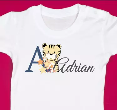 T-shirt bebé com tema de tigre personalizado - TenStickers