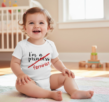 T-shirt bebé com texto gráfico feminista moderno - TenStickers