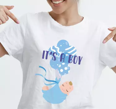 T-shirt bebé revelação do bebê menino - TenStickers