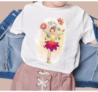 T-shirt bebé dança das flores de ballet - TenStickers