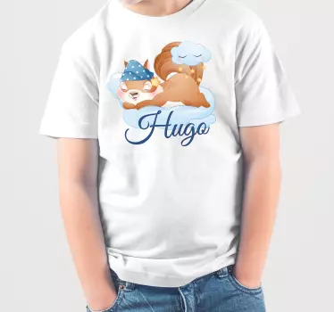 T-shirt bebé design de esquilo sonolento - TenStickers