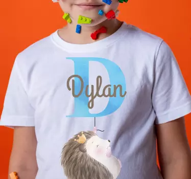 T-shirt bebé dylan com coroa de ouriço - TenStickers