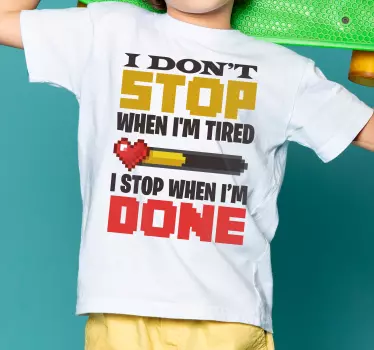 T-shirt bebé frase motivacional para crianças - TenStickers