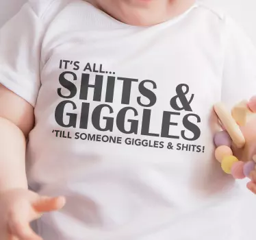 T-shirt bebé frases engraçadas e divertidas - TenStickers