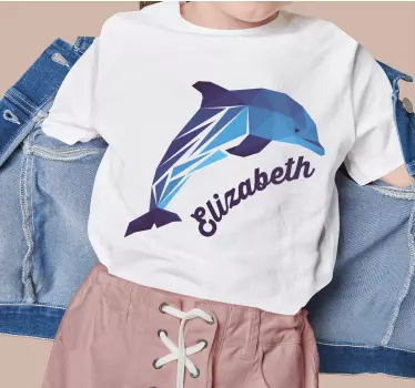 T-shirt bebé ilustração de golfinho geométrico - TenStickers