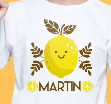 T-shirt bebé personagem limão sorridente - TenStickers