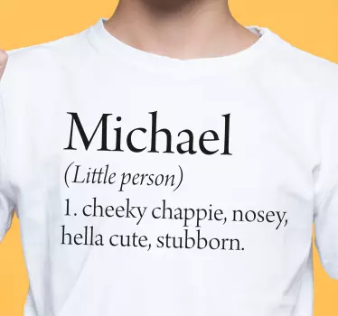 T-shirt bebé pessoa pequena personalizada - TenStickers