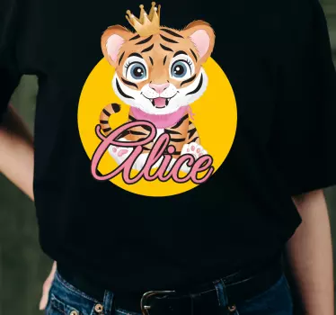 T-shirt bebé princesa tigre fofa - TenStickers
