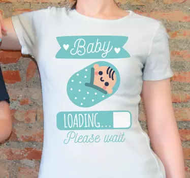 T-shirt bebé progresso de carga do bebé - TenStickers