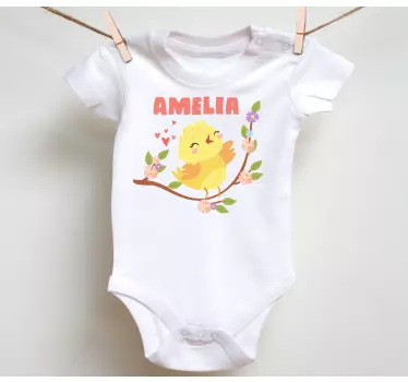 T-shirt bebé pintinho feliz personalizado - TenStickers