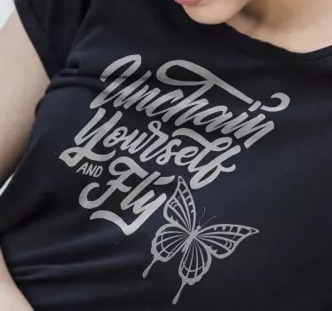 T-shirt borboletas da moda - TenStickers