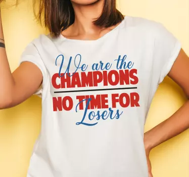 T-shirt declaração de atitude campeã - TenStickers