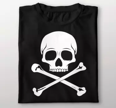 T-shirt caveira com x ossos - TenStickers