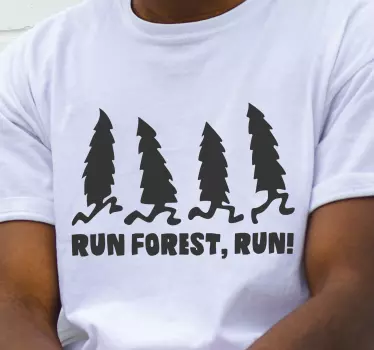 T-shirt citação da corrida na floresta - TenStickers