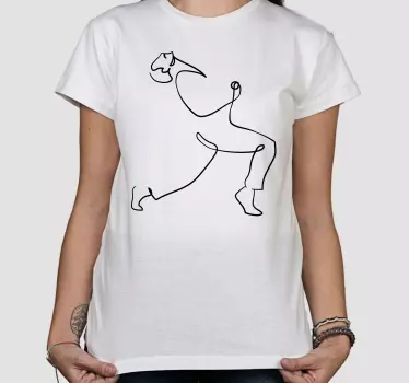 T-shirt com arte linear estilizada de forma inteligente - TenStickers