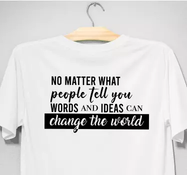 t-shirt com as citações da sociedade dos poetas mortos - TenStickers