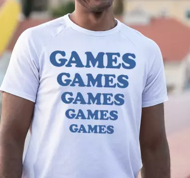 T-shirt com estampa de jogos repetida - TenStickers