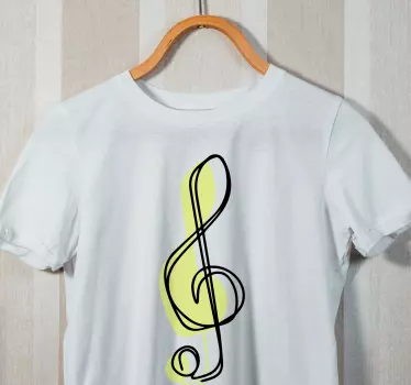 T-shirt com estampa de nota musical - TenStickers
