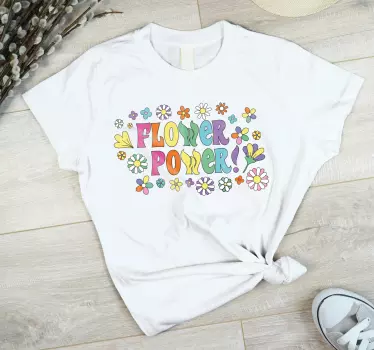 t-shirt com slogan de flower power - TenStickers