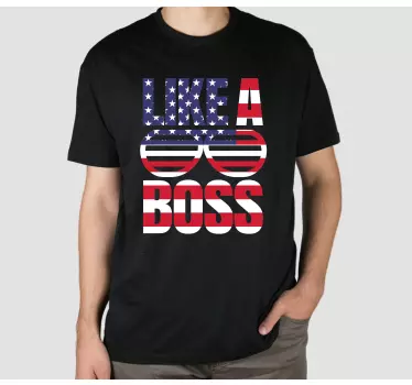 T-shirt como uma bandeira dos eua no estilo chefe - TenStickers
