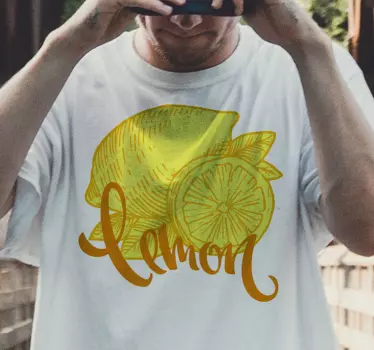 T-shirt conceito fruta limão - TenStickers