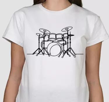 T-shirt contorno de bateria - TenStickers