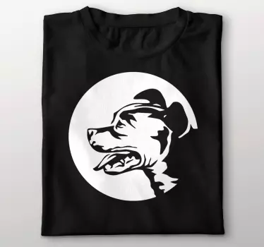 T-shirt contorno de silhueta de cachorro - TenStickers