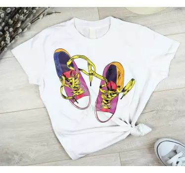 T-shirt converse illustration sapatos anos 80 - TenStickers