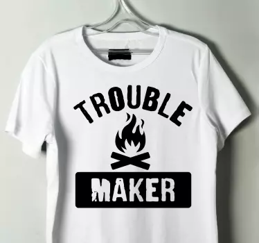 T-shirt criador de problemas divertido - TenStickers